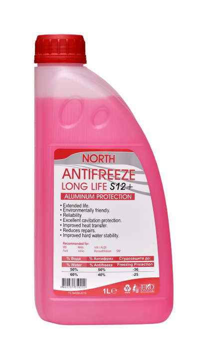 Антифриз NORTH S12+ LONG LIFE концентрат -76°С, 1L | Optimal.bg
