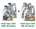 Mobil Super 2000 10W-40(2x4L) + Super 3000 5W-40(2x4L)